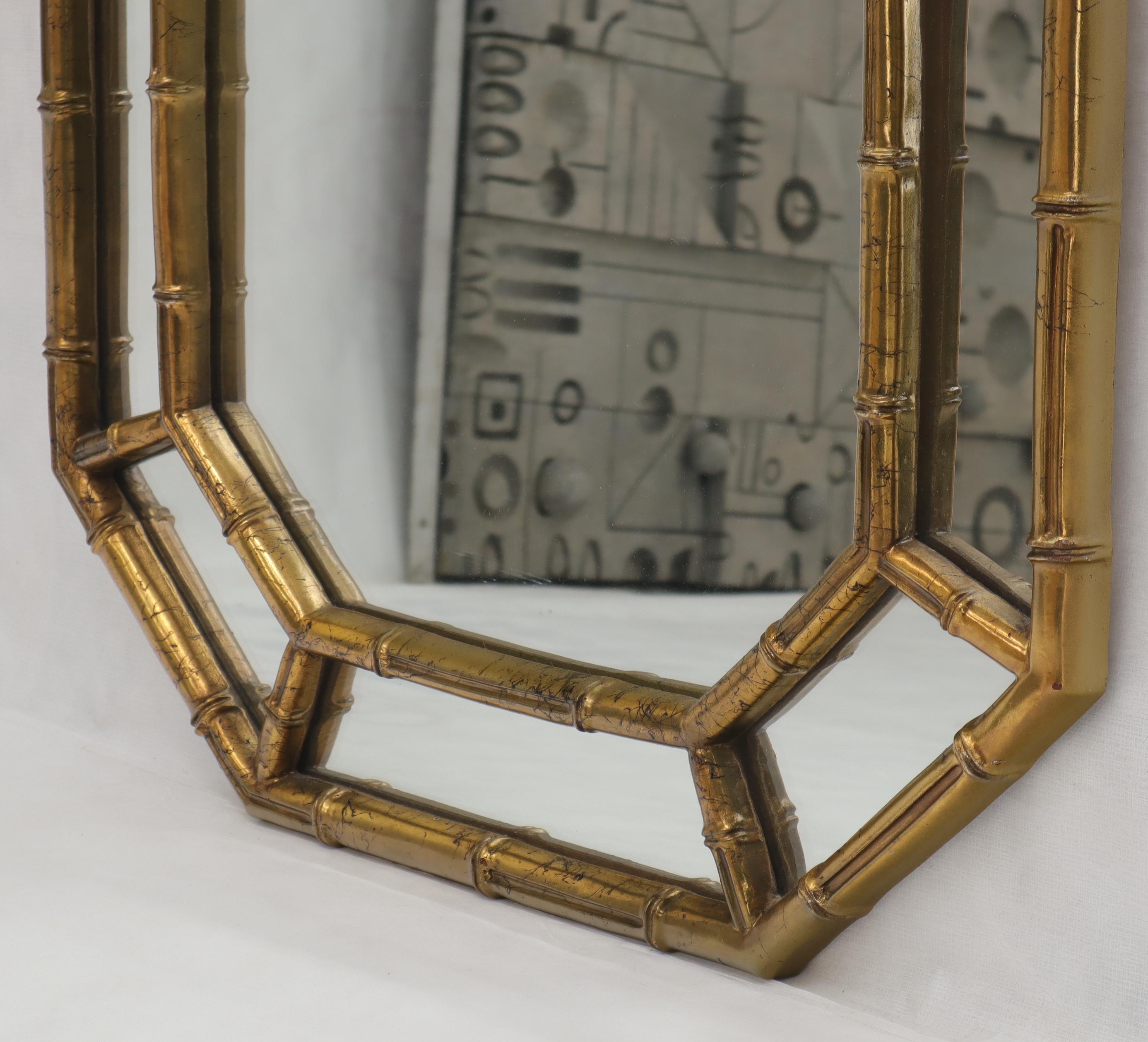 gold bamboo wall mirror