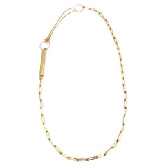 Rectangle Mixed Chain Rope Necklace [gold vermeil]