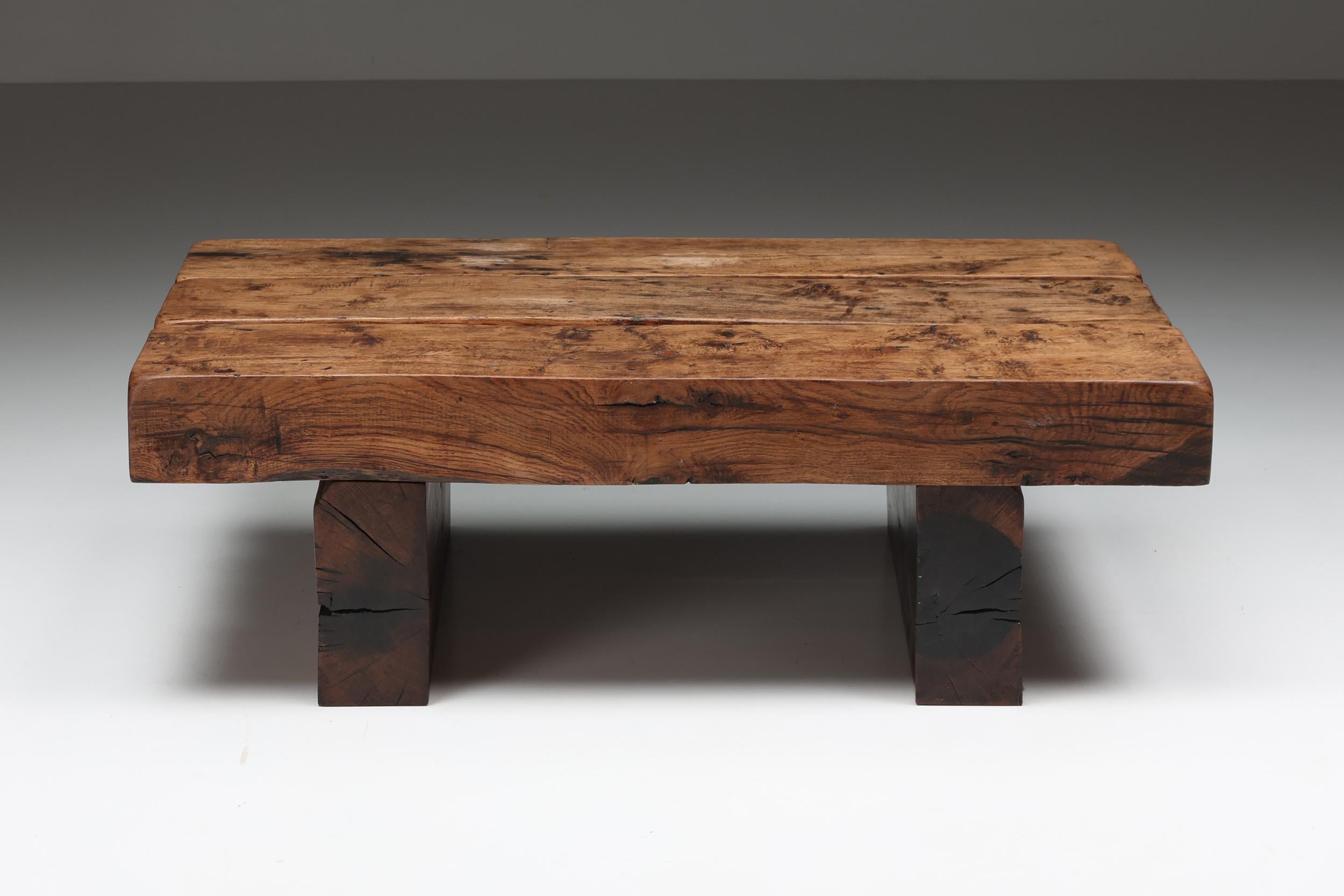 Rectangle rustic wood coffee table, France, Wabi-sabi Insp, 1950's

Rustic rectangular coffee table in solid wood made in France in the 1950s. The remarkable charismatic patina brings warmth to any interior in need of a rustic touch.


