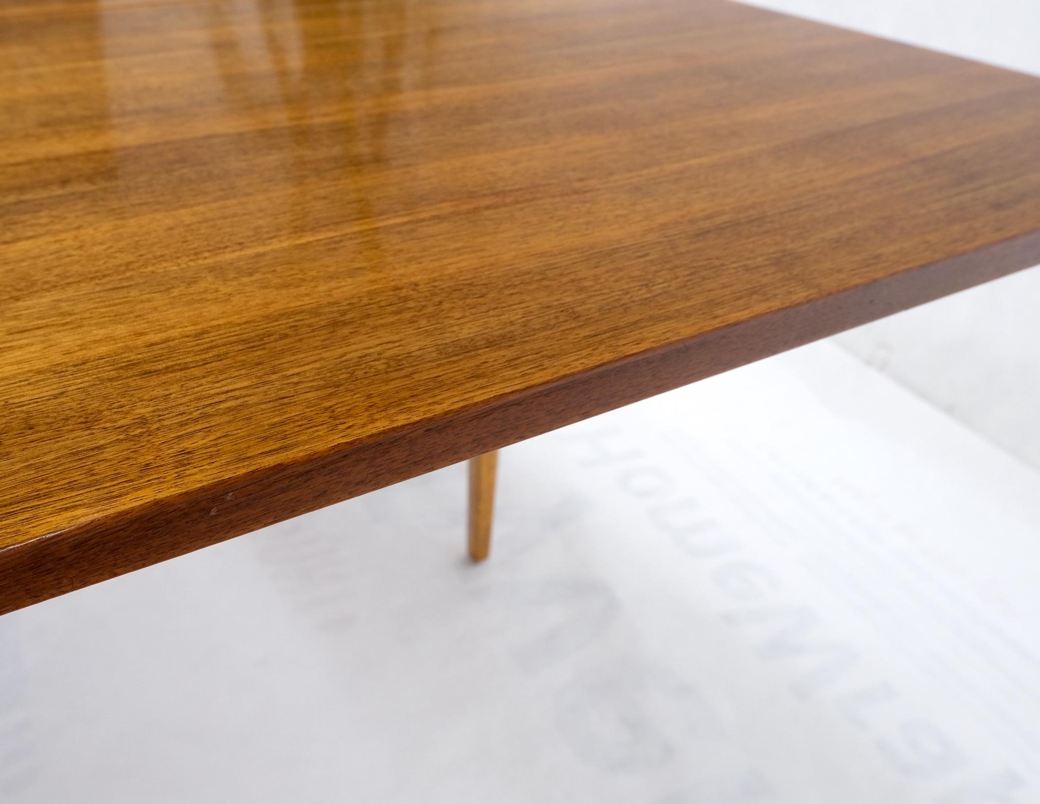 Rectangle Teak Danish Mid Century Modern Dining Table Flip Top  Sweden Made MINT For Sale 3