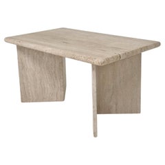 Rechteckiger Couchtisch oder Beistelltisch aus Travertin, Italien 1980er Jahre