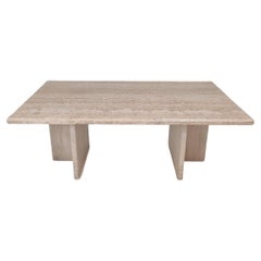 Rectangle Travertine Coffee or Side Table, Italy 1980's