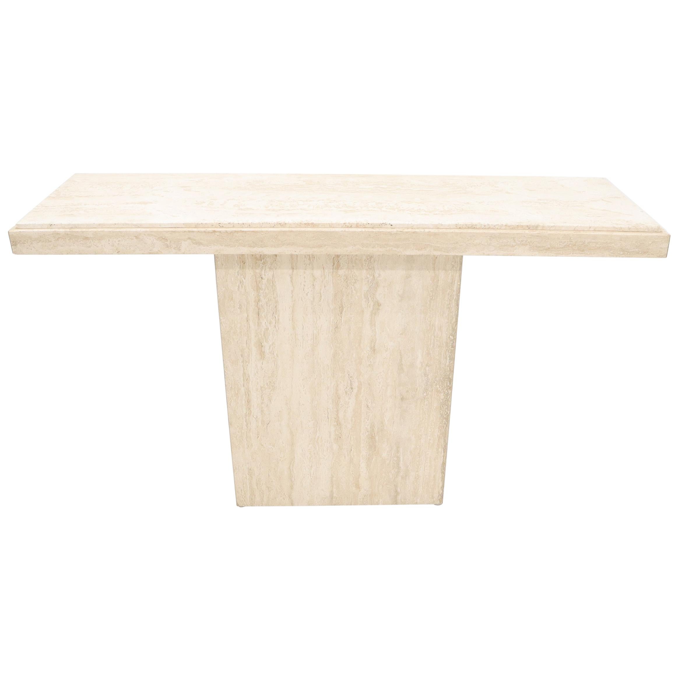 Rectangle Travertine Console Table