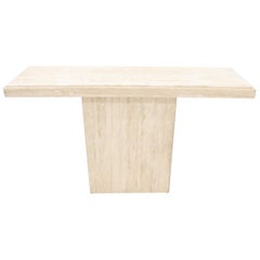 Rectangle Travertine Console Table