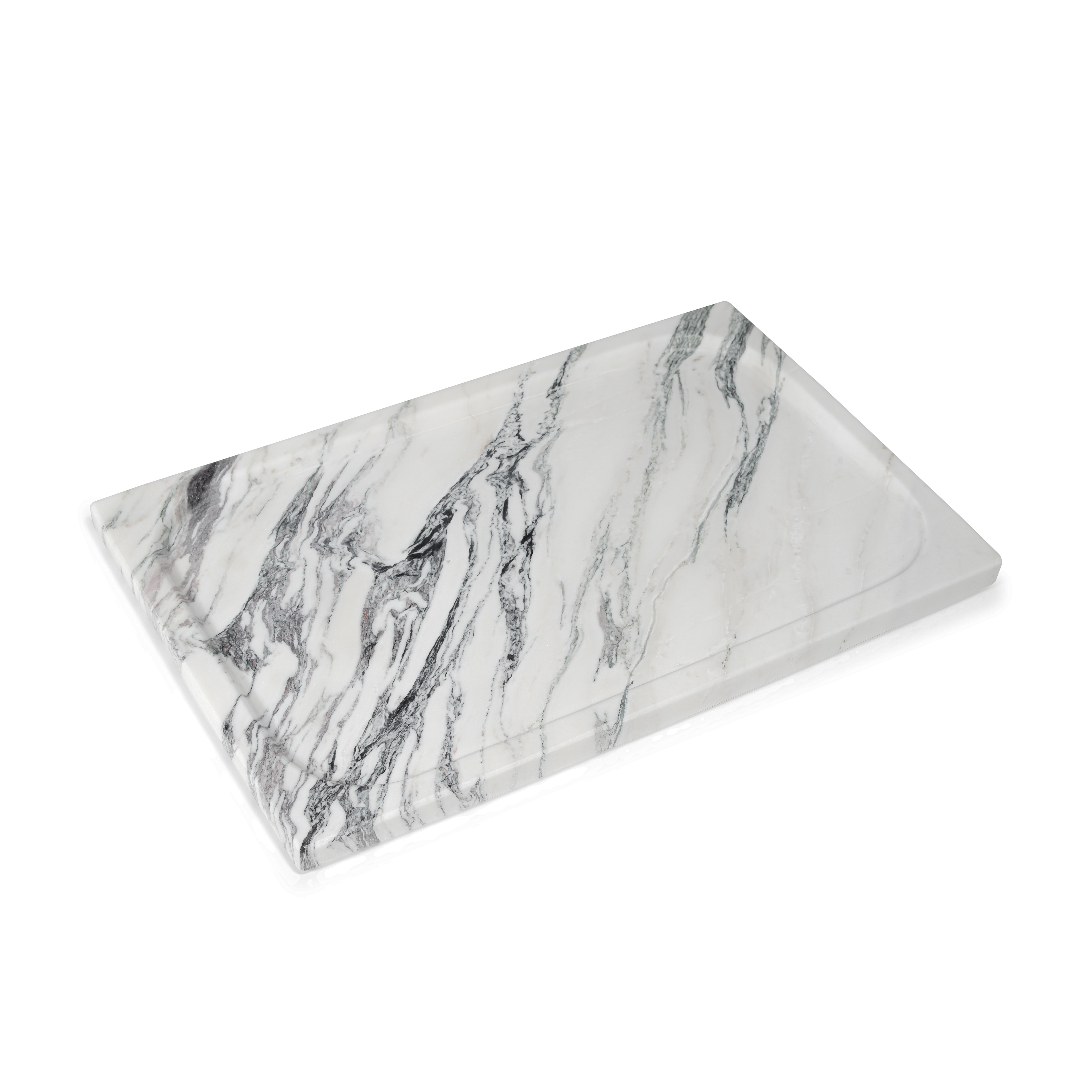 Rechteckiges Tablett – Estremoz-Marmor (Moderne) im Angebot