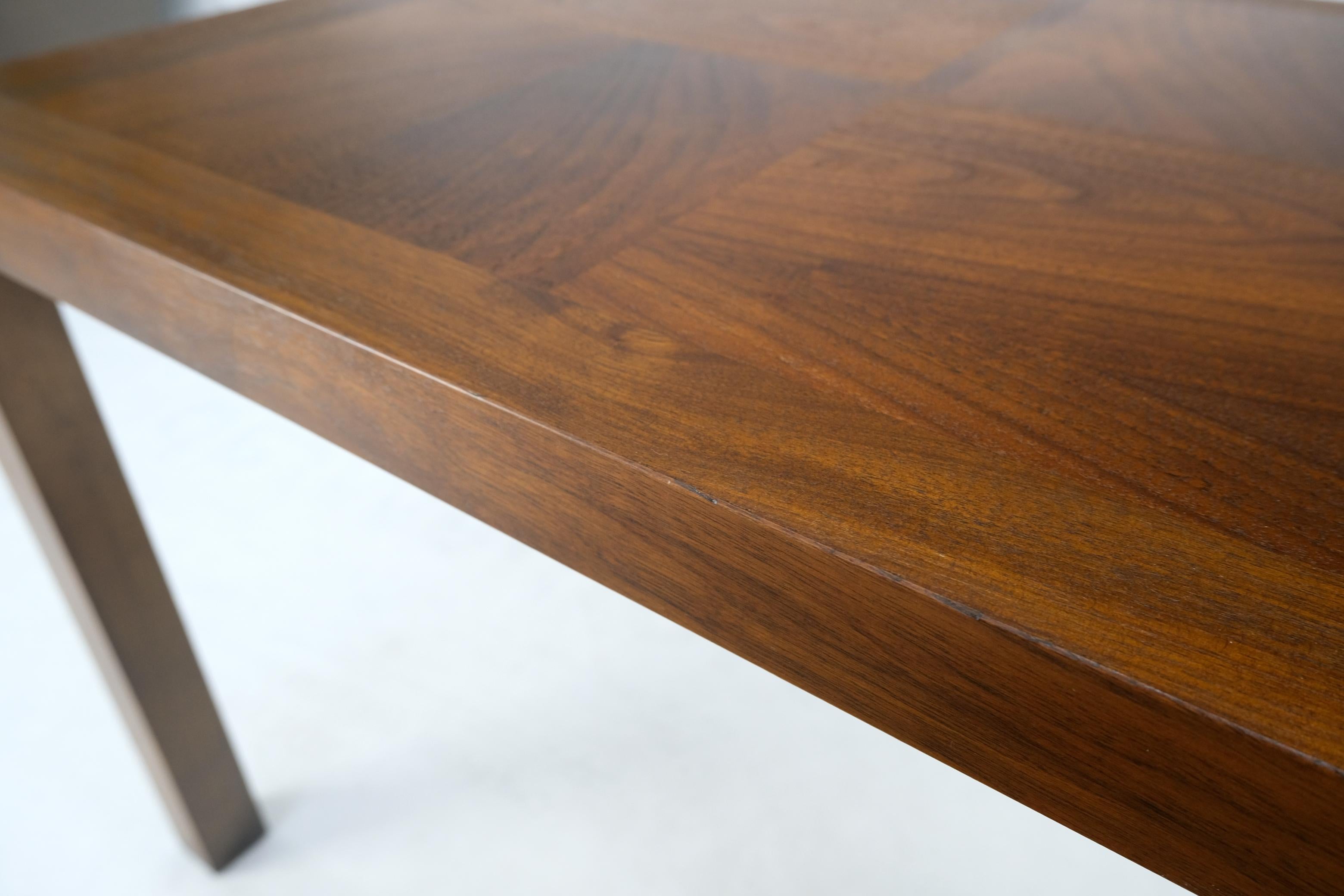 American Rectangle Walnut Mid-Century Modern Parsons Style End Side Table Stand