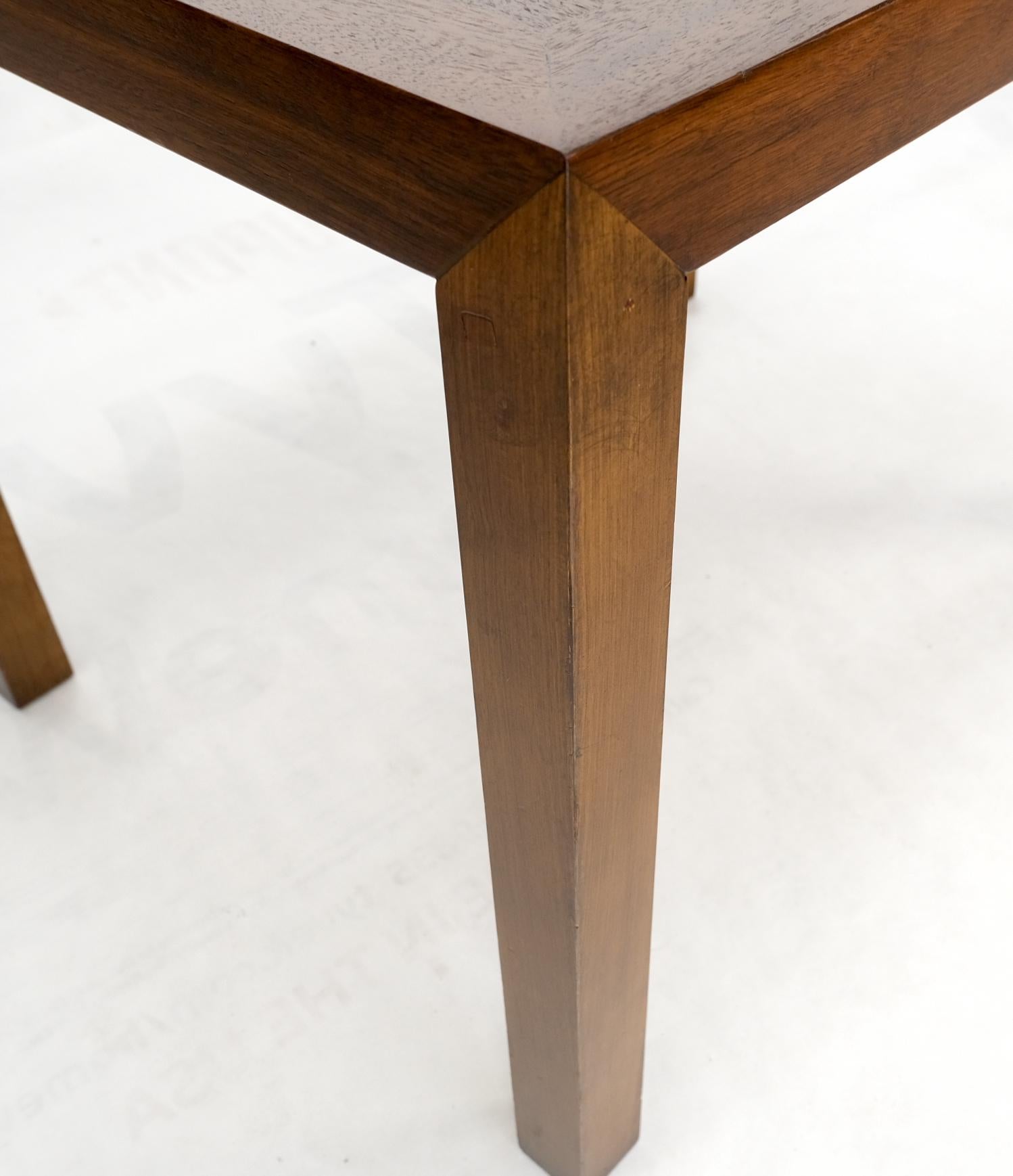Rectangle Walnut Mid-Century Modern Parsons Style End Side Table Stand 2