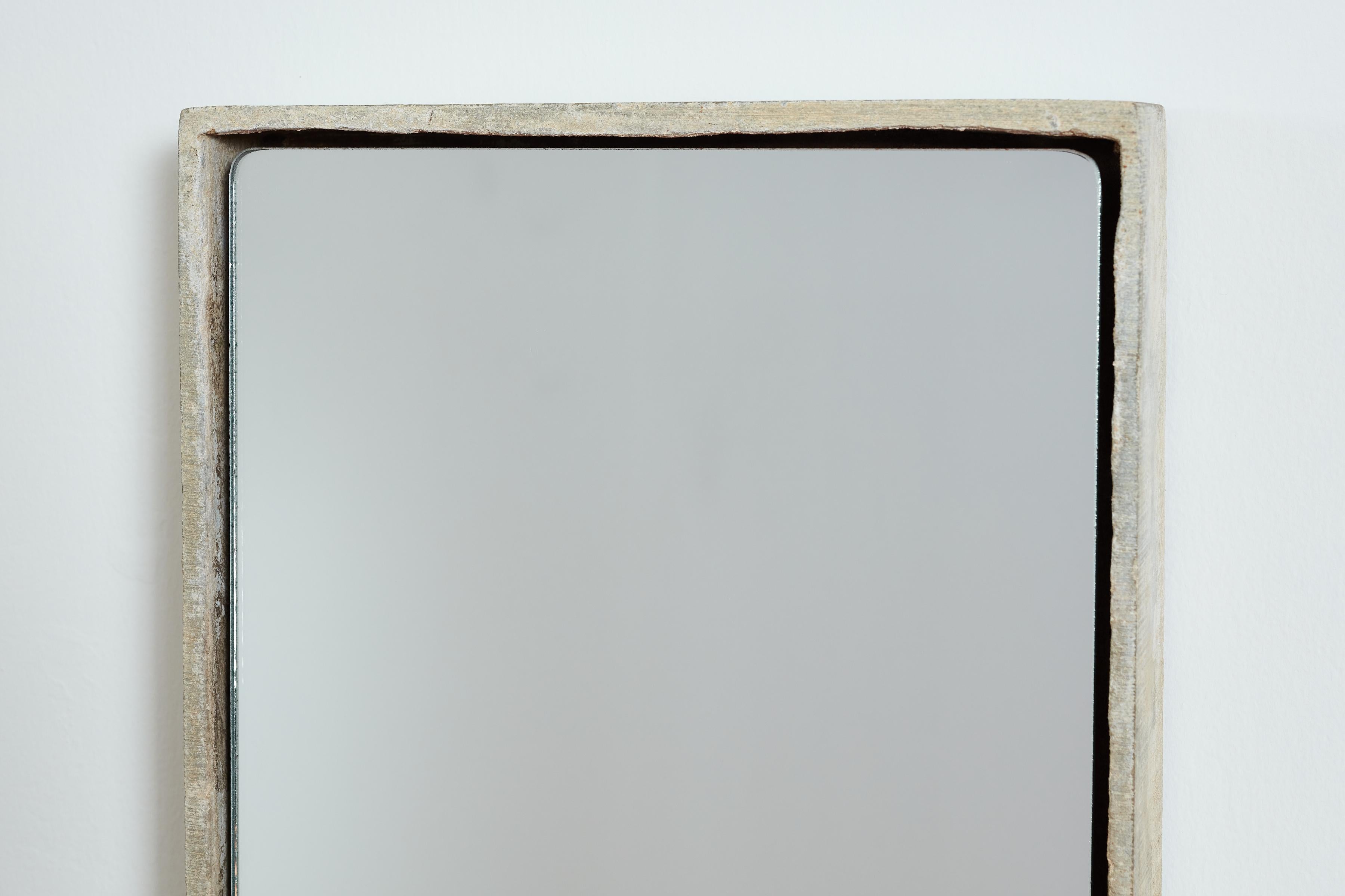 Cement Rectangle Willy Guhl Mirror For Sale