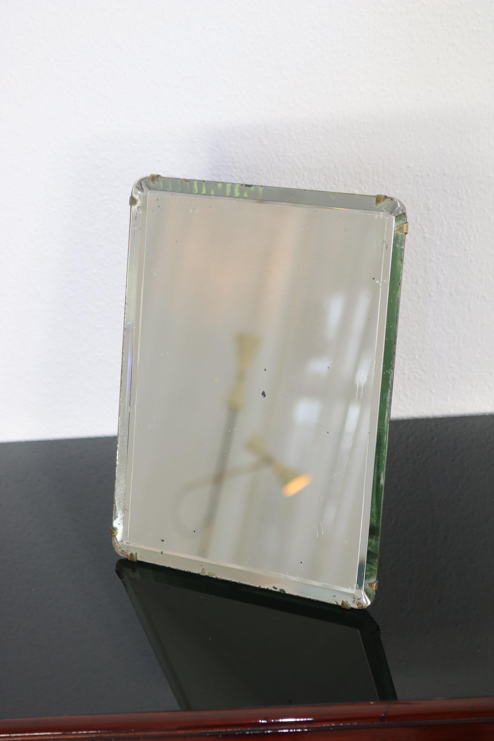 Mid-Century Modern Rectangolar table mirror of Luigi Fontana & C, Italy 1950s. For Sale