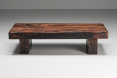 Rectangual Wabi Sabi Coffee Table, Brutalist, Rustic, 1940's