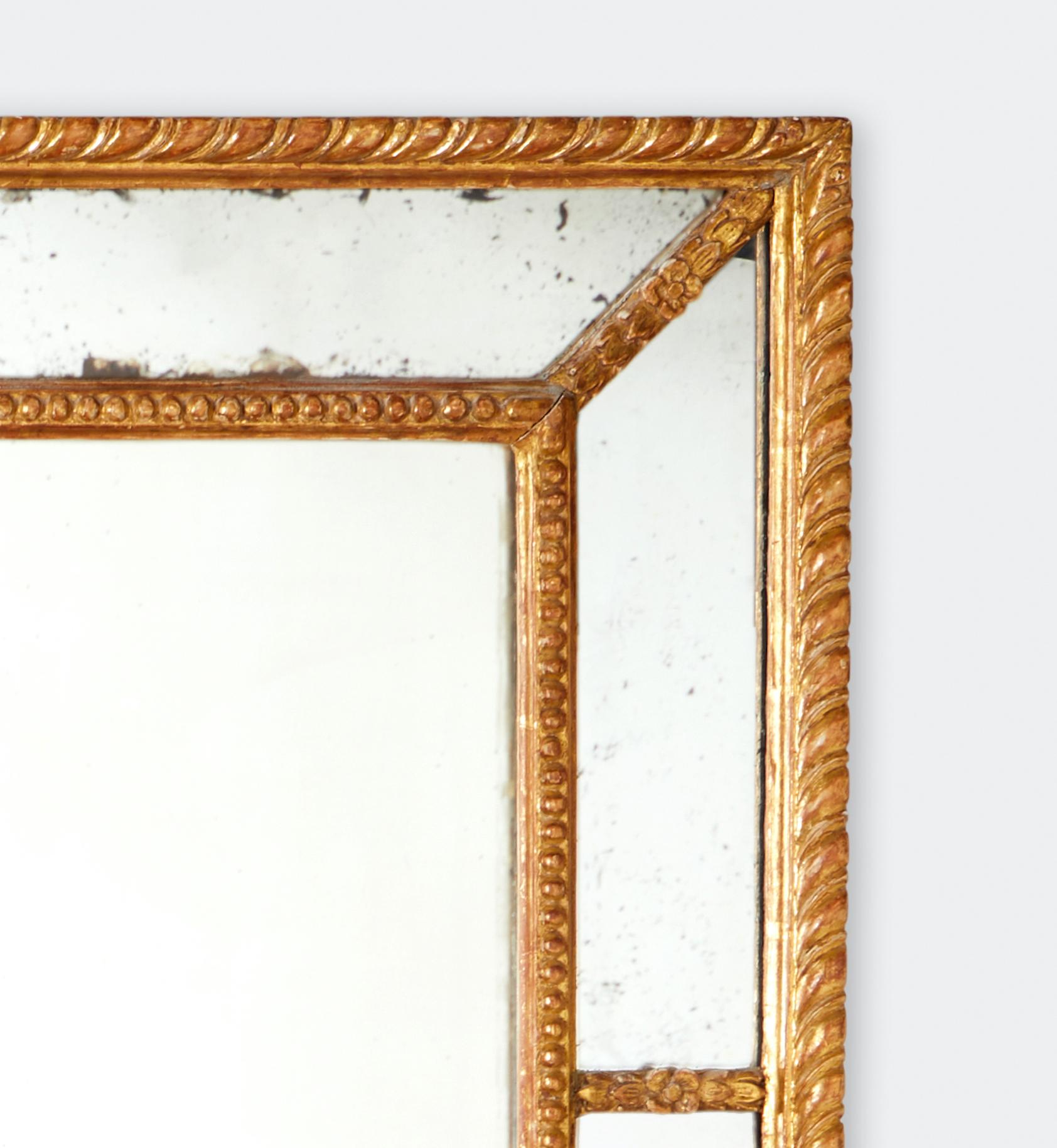 Gilt Rectangular 18th Century Georgian Mirror For Sale