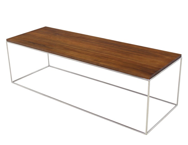 Rectangular 4 Pieces Nesting Solid Stainless Chrome Legs Coffee Table For Sale at 1stDibs