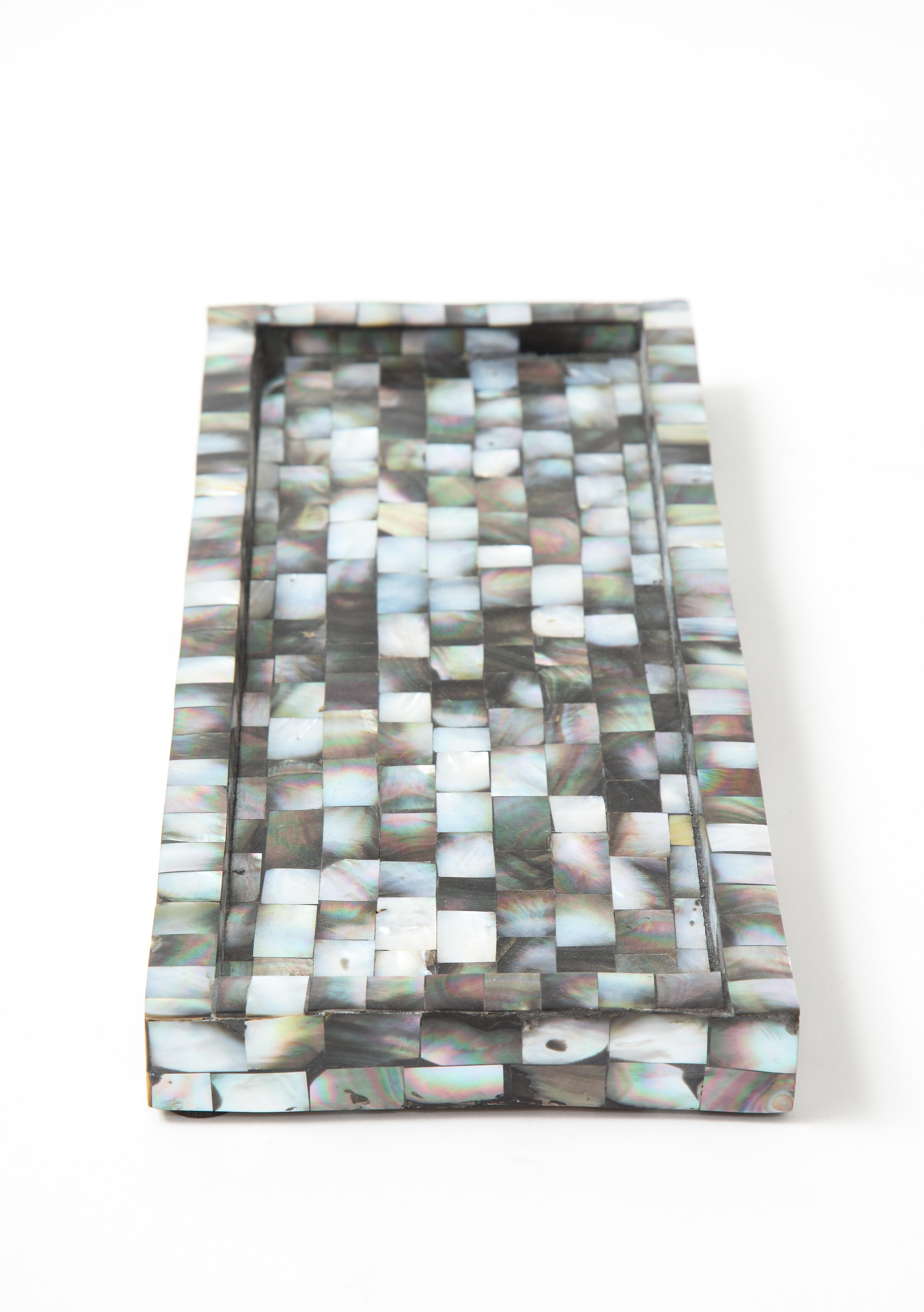 Hand-Crafted Rectangular Abalone Shell Tray For Sale