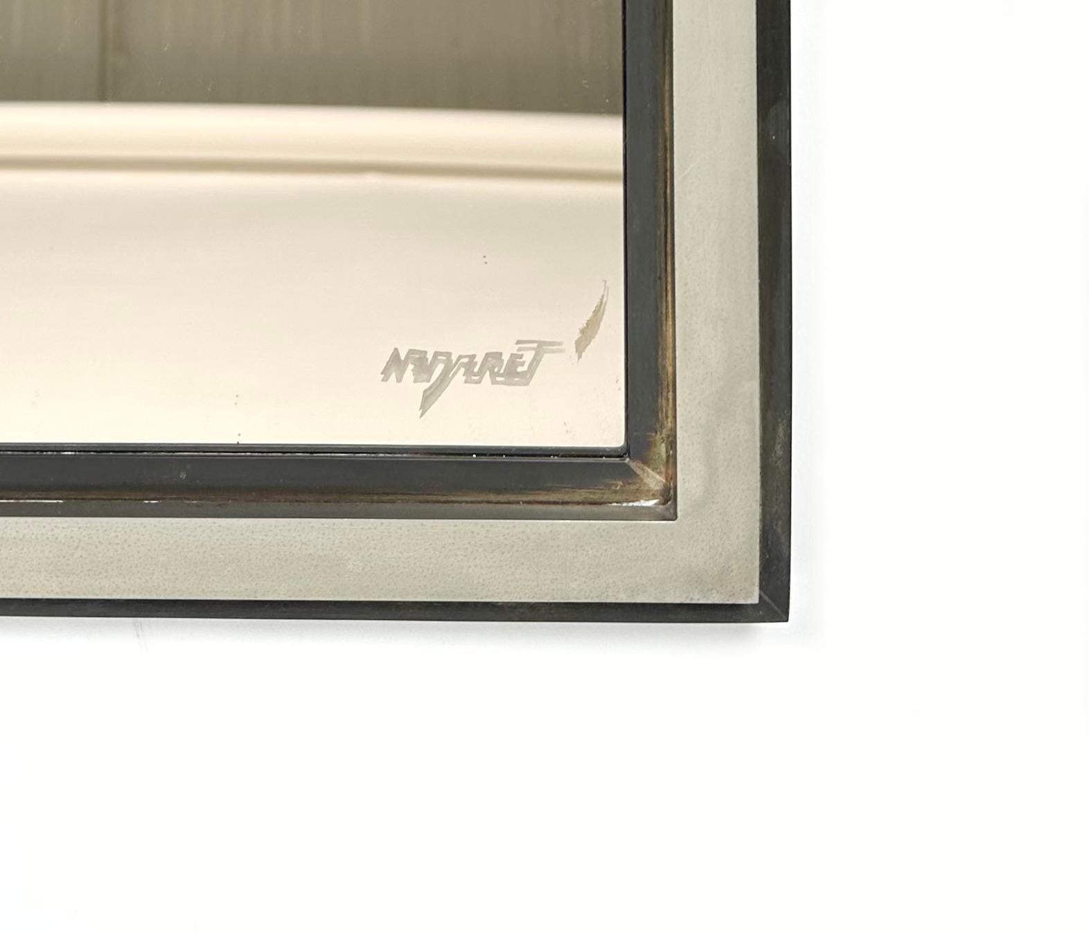 Rectangular Abstract Wall Mirror by Romeo Rega for Nazaret, Italy 1970s For Sale 4