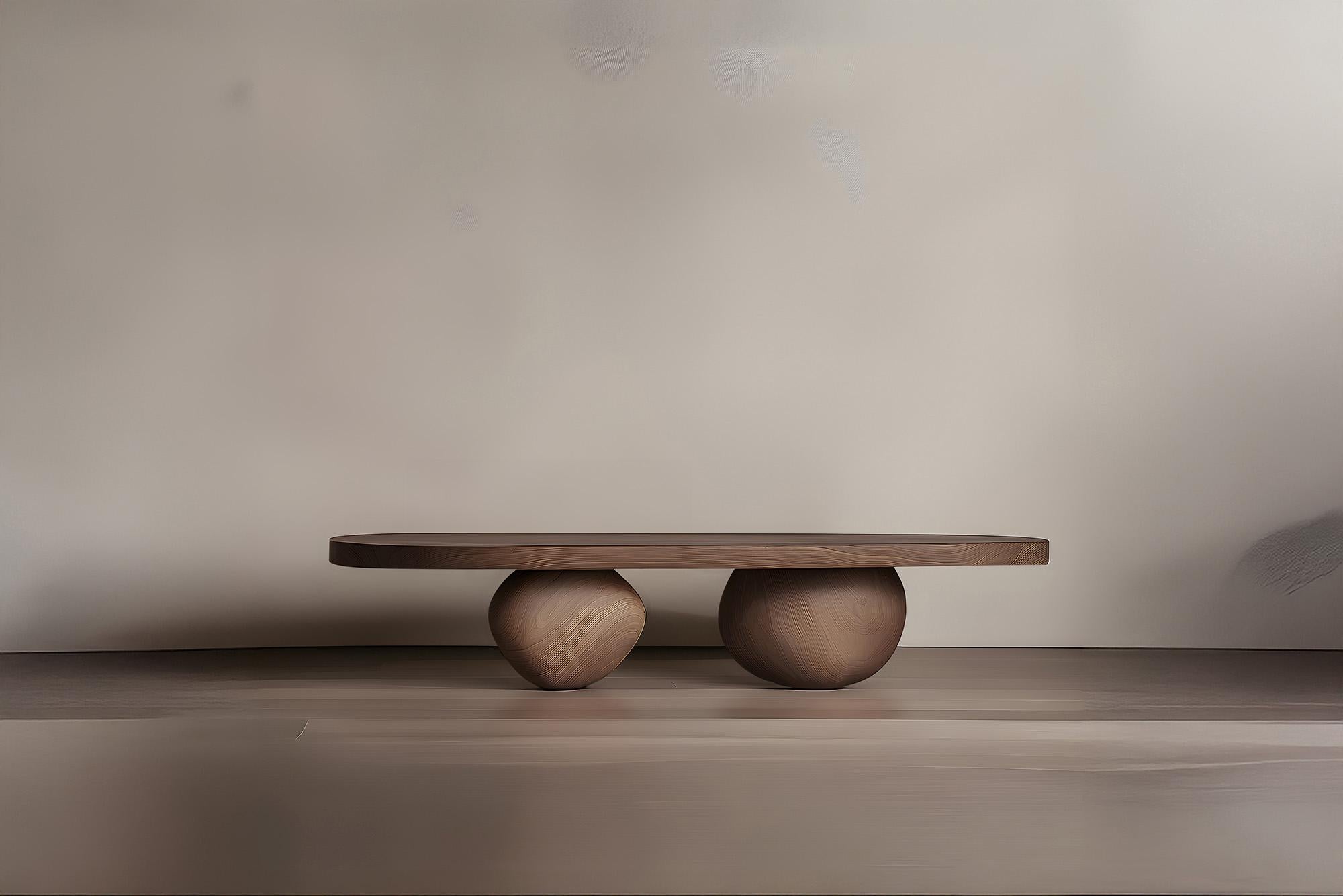 Rechteckiger Beistelltisch Serie 40 - Sereno von Joel Escalona mit skulpturalem Detail (Brutalismus) im Angebot