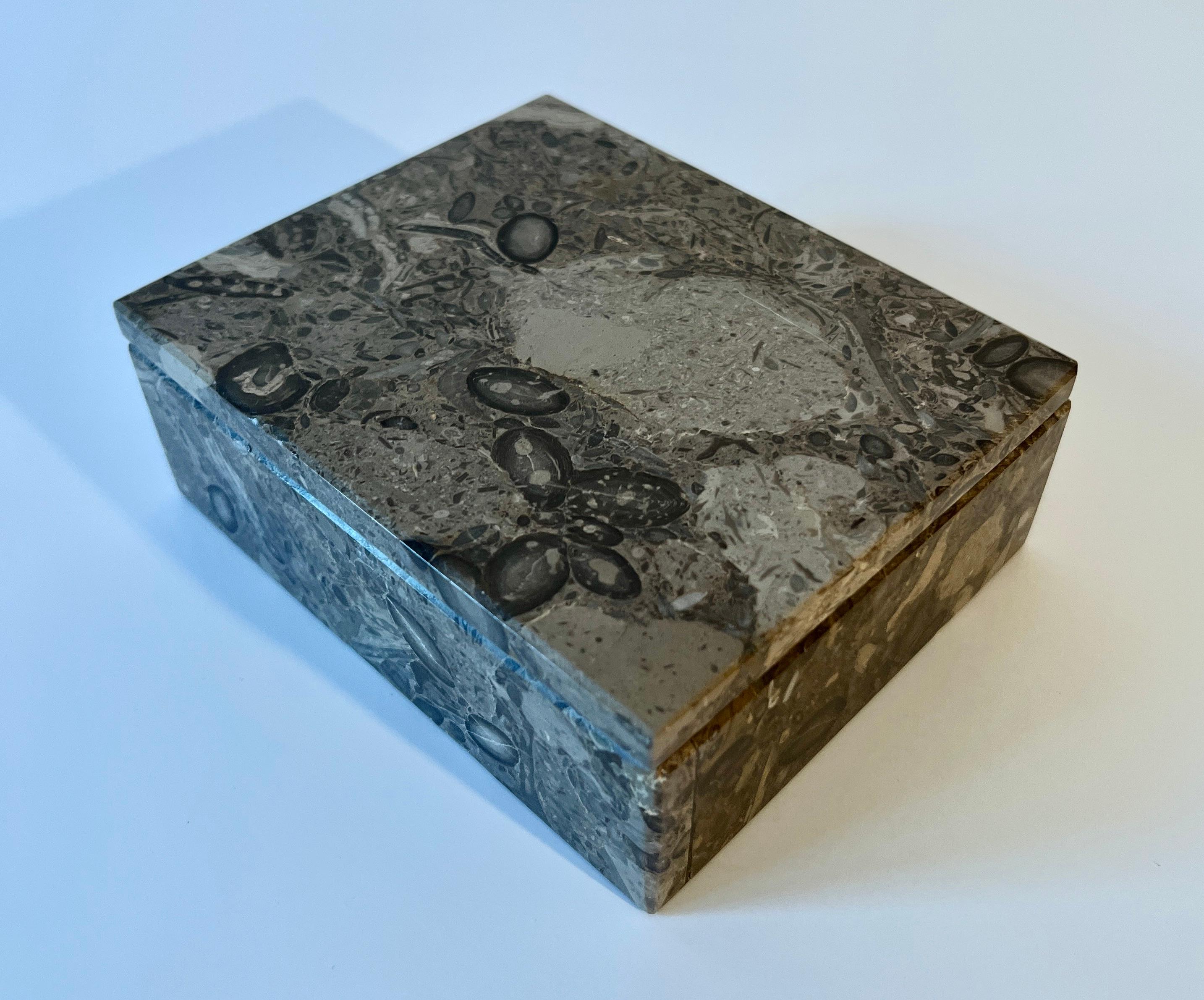 Hand-Crafted Rectangular Alabaster Box with Lid For Sale