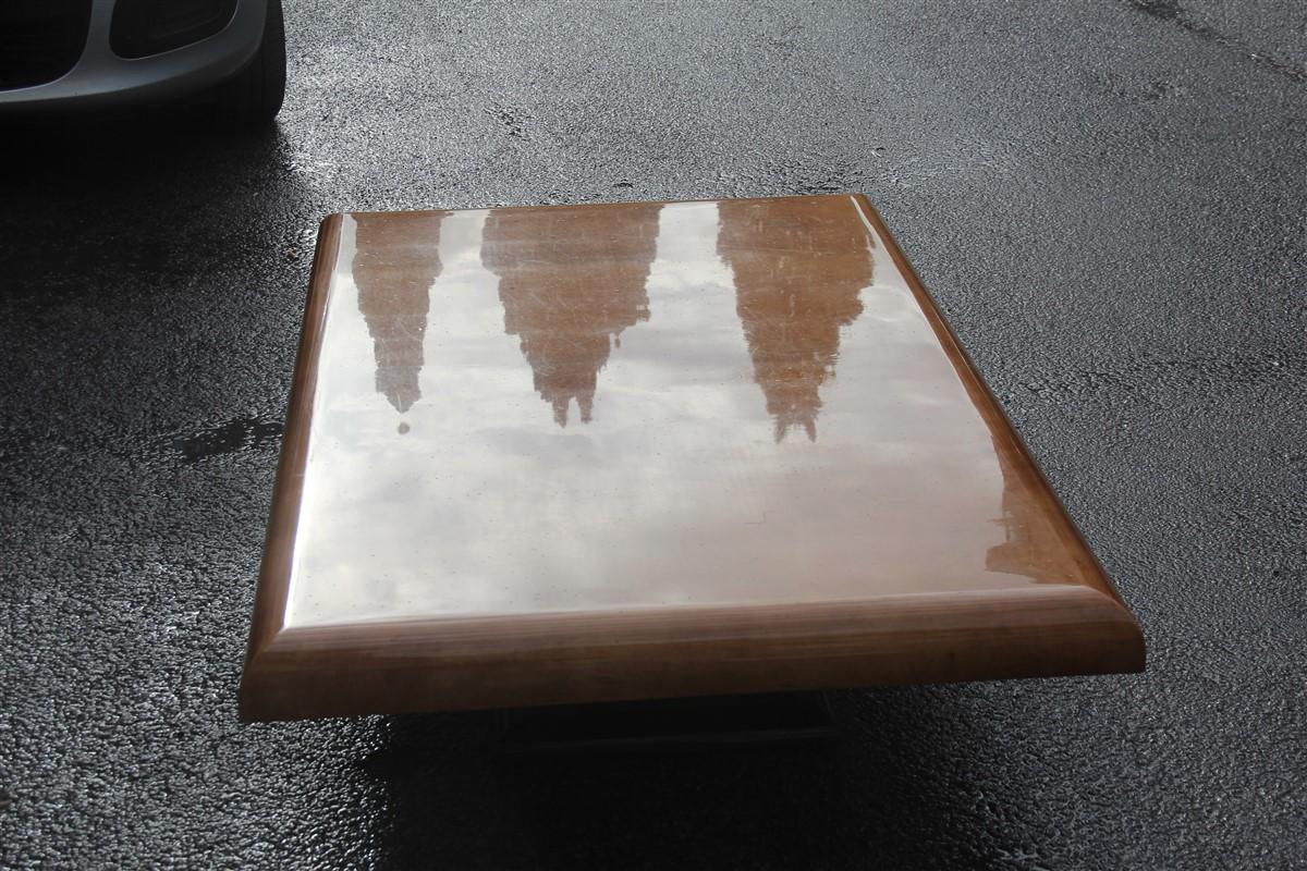 Rectangular Aldo Tura midcentury Italian low table coffee black brown 1950s parchment.
Small lacks of lacquer paint in some corners, but nothing very relevant.