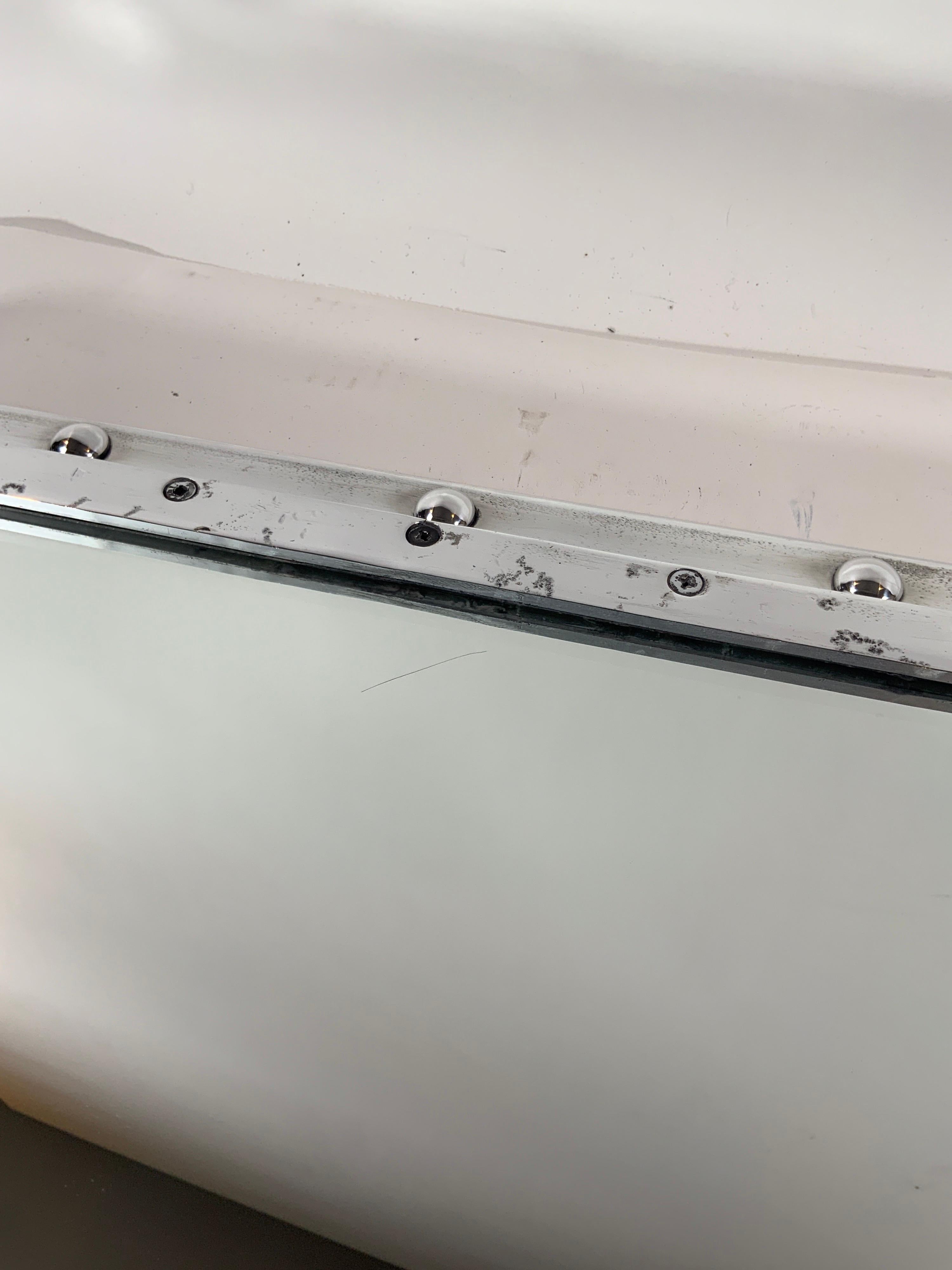 Specchio rettangolare per oblò di nave in alluminio in vendita 2