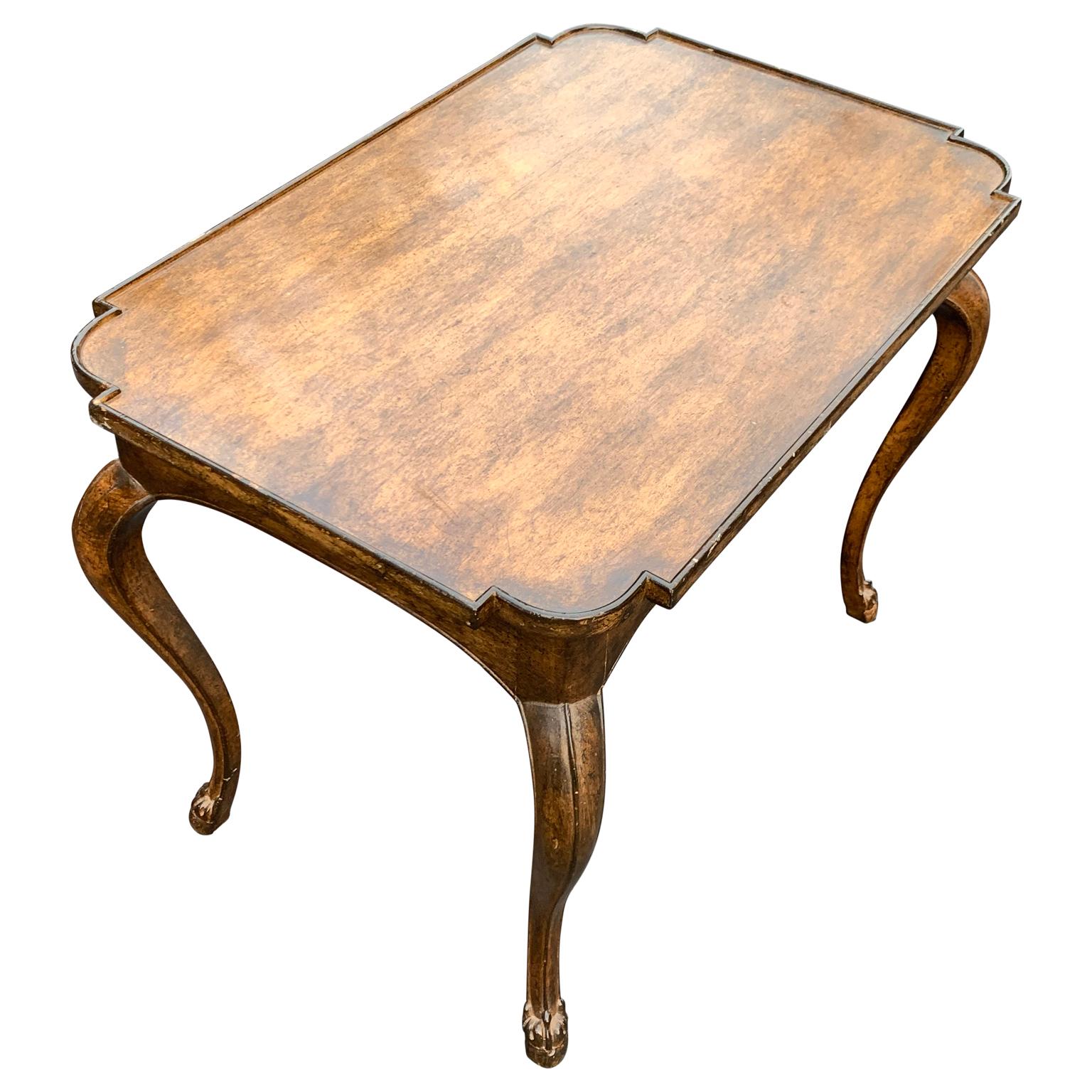 20th Century French Baroque Style Rectangular Occasional Table For Sale