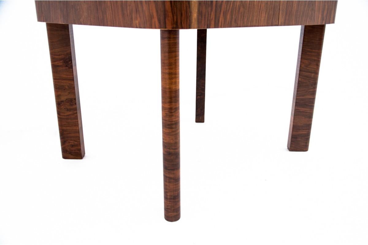 Mid-20th Century Rectangular Art Deco Dining Table, Poland, 1940s, After Renovation