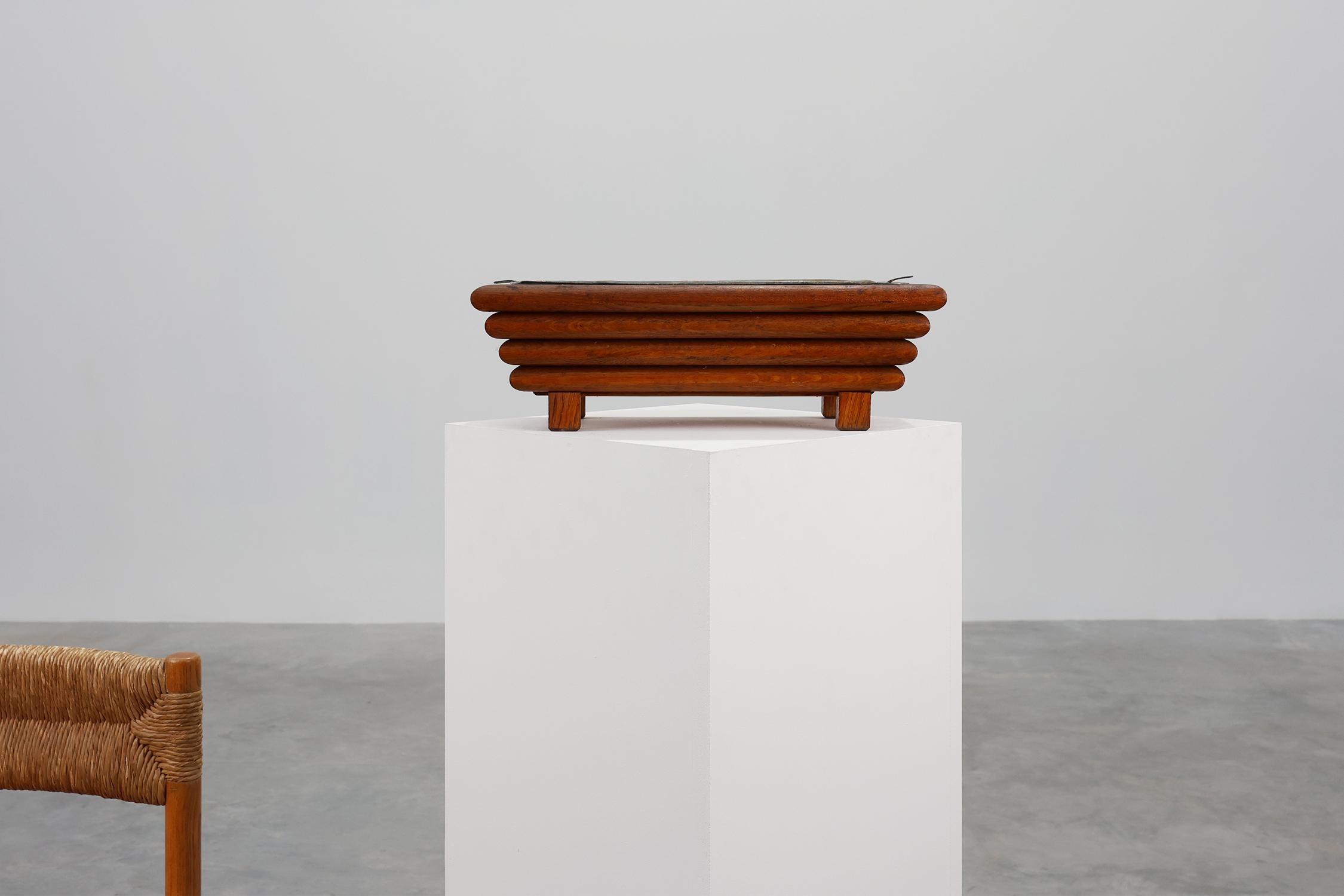 Early 20th Century Rectangular Art Deco planter in wood, France 1920 For Sale