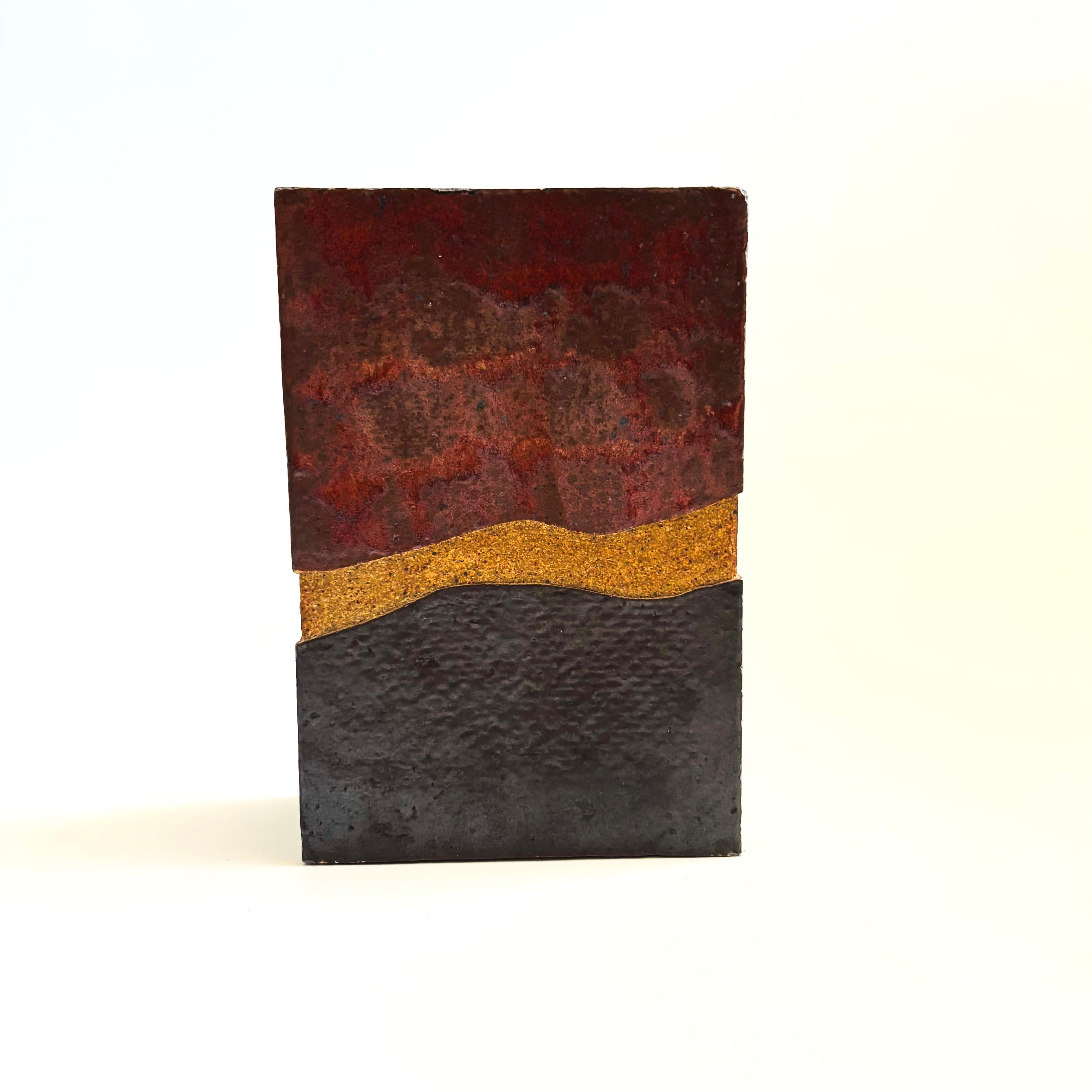 Jarrón rectangular de cerámica artística de David Schoop Estadounidense en venta
