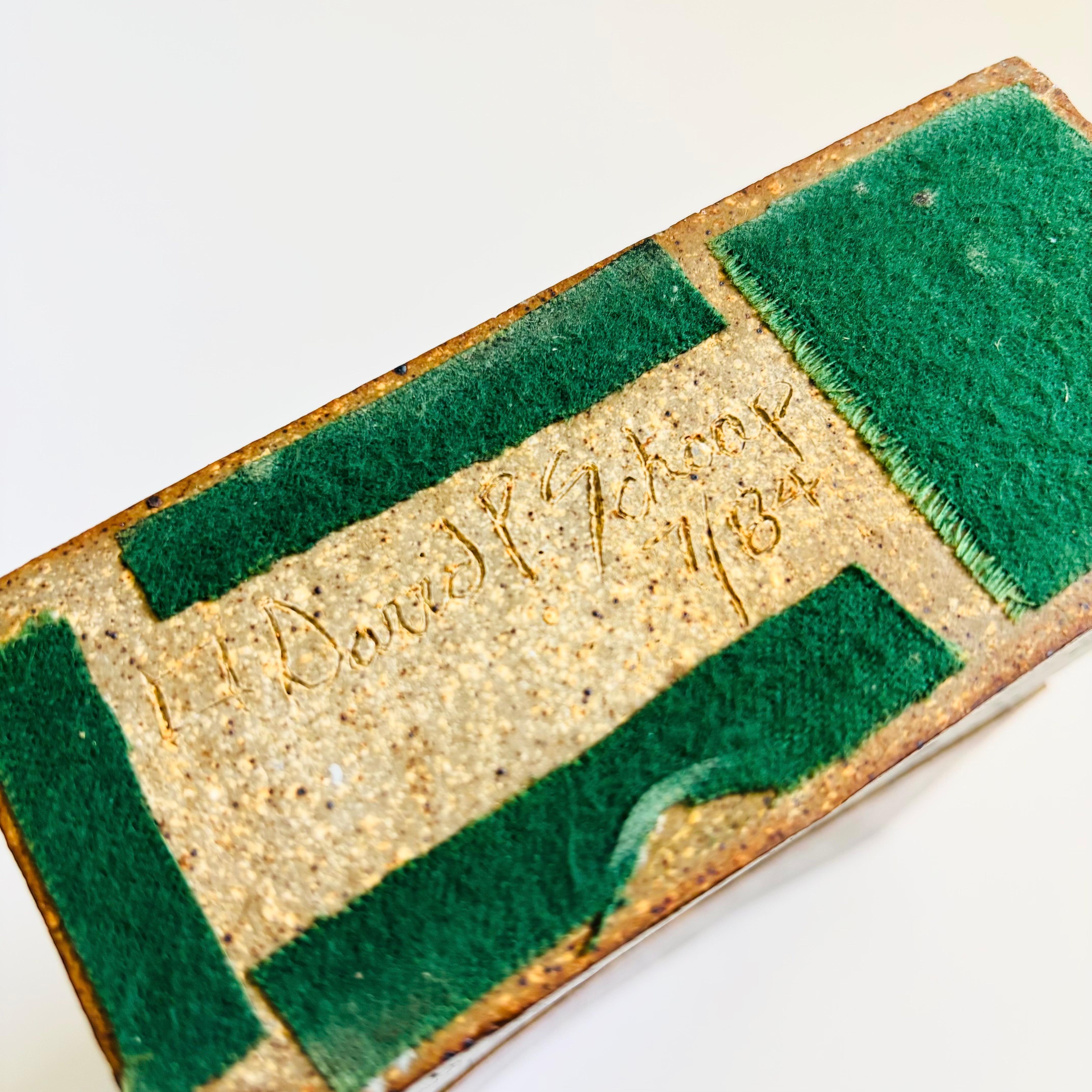 Jarrón rectangular de cerámica artística de David Schoop en venta 1