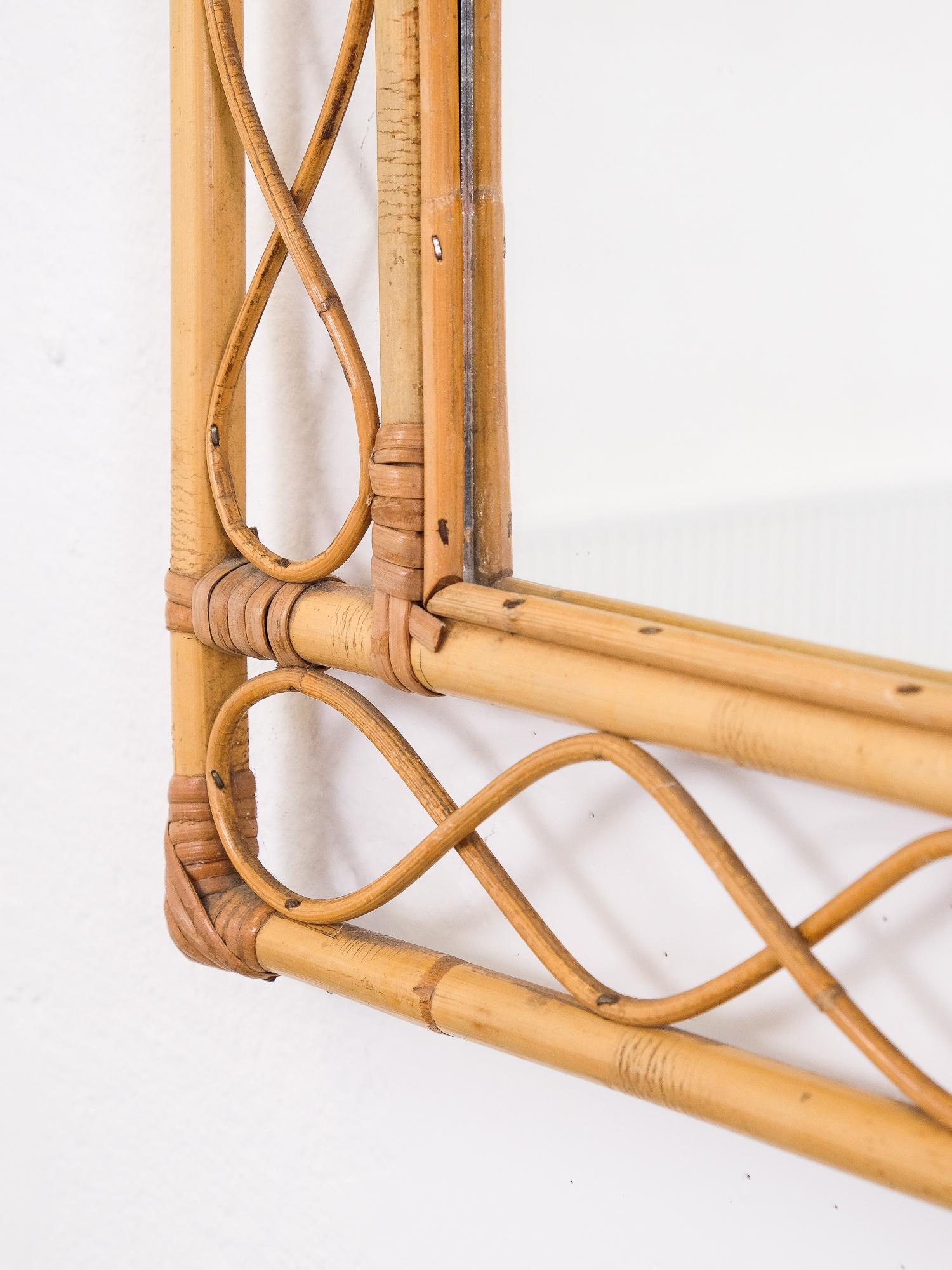 rectangular bamboo mirror