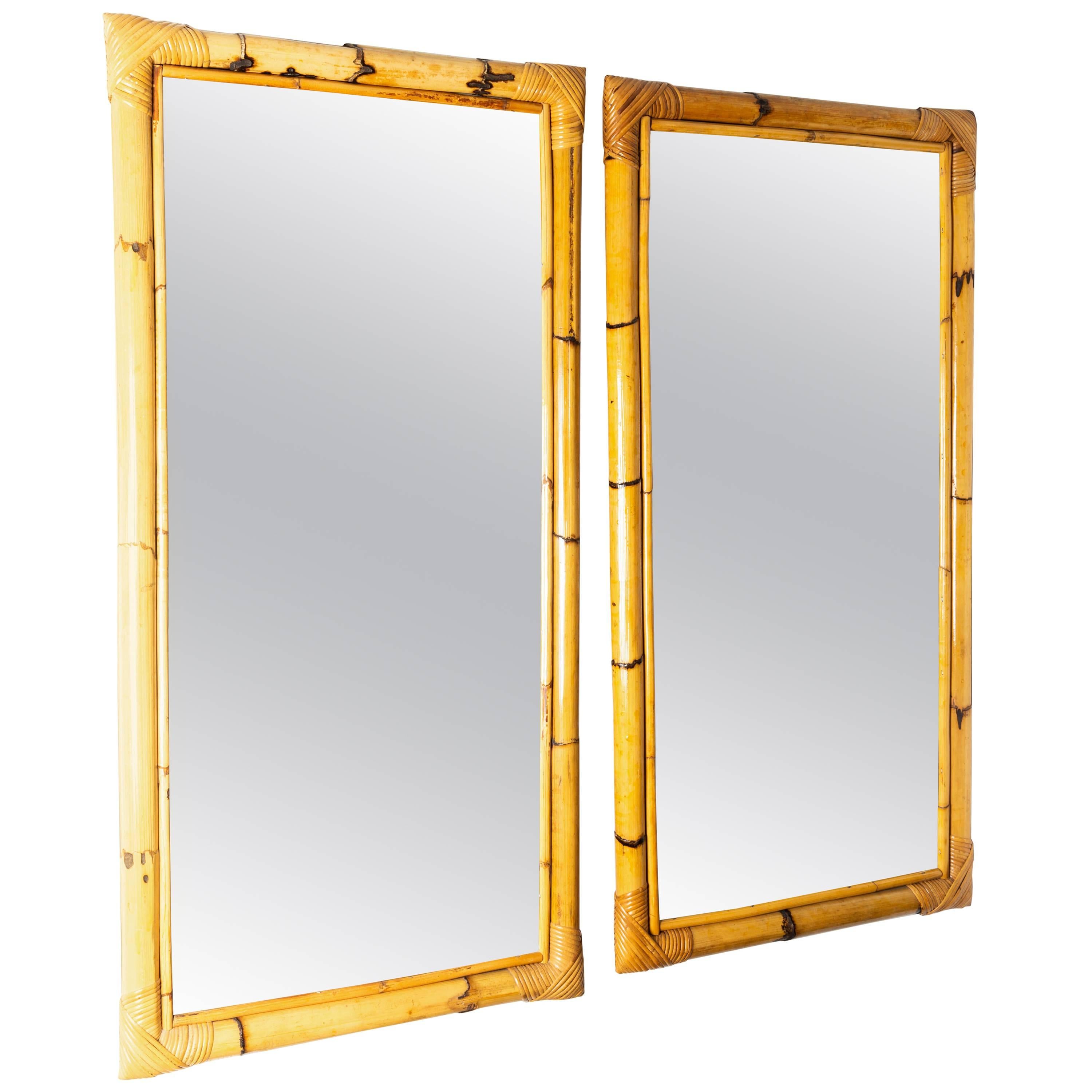 Single" Rectangular Bamboo Surround Mirror For Sale at 1stDibs | rectangle bamboo  mirror, rectangular bamboo mirror, bamboo framed mirror