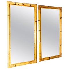 "Single" Rectangular Bamboo Surround Mirror