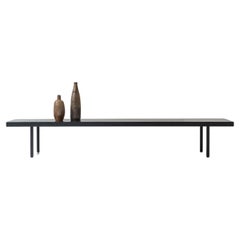 Retro Rectangular black lacquered coffee table dating from the 1950s.