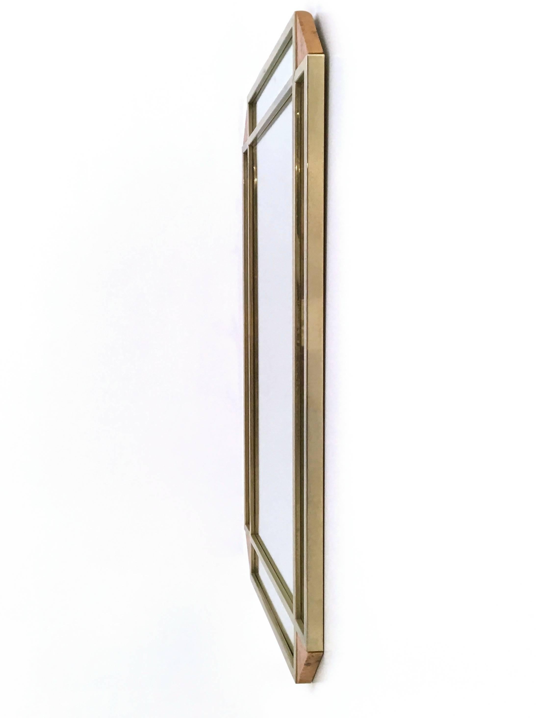 Rectangular Blond Root Wall Mirror by Gianluigi Gorgoni for Turri, Italy, 1970s In Good Condition In Bresso, Lombardy