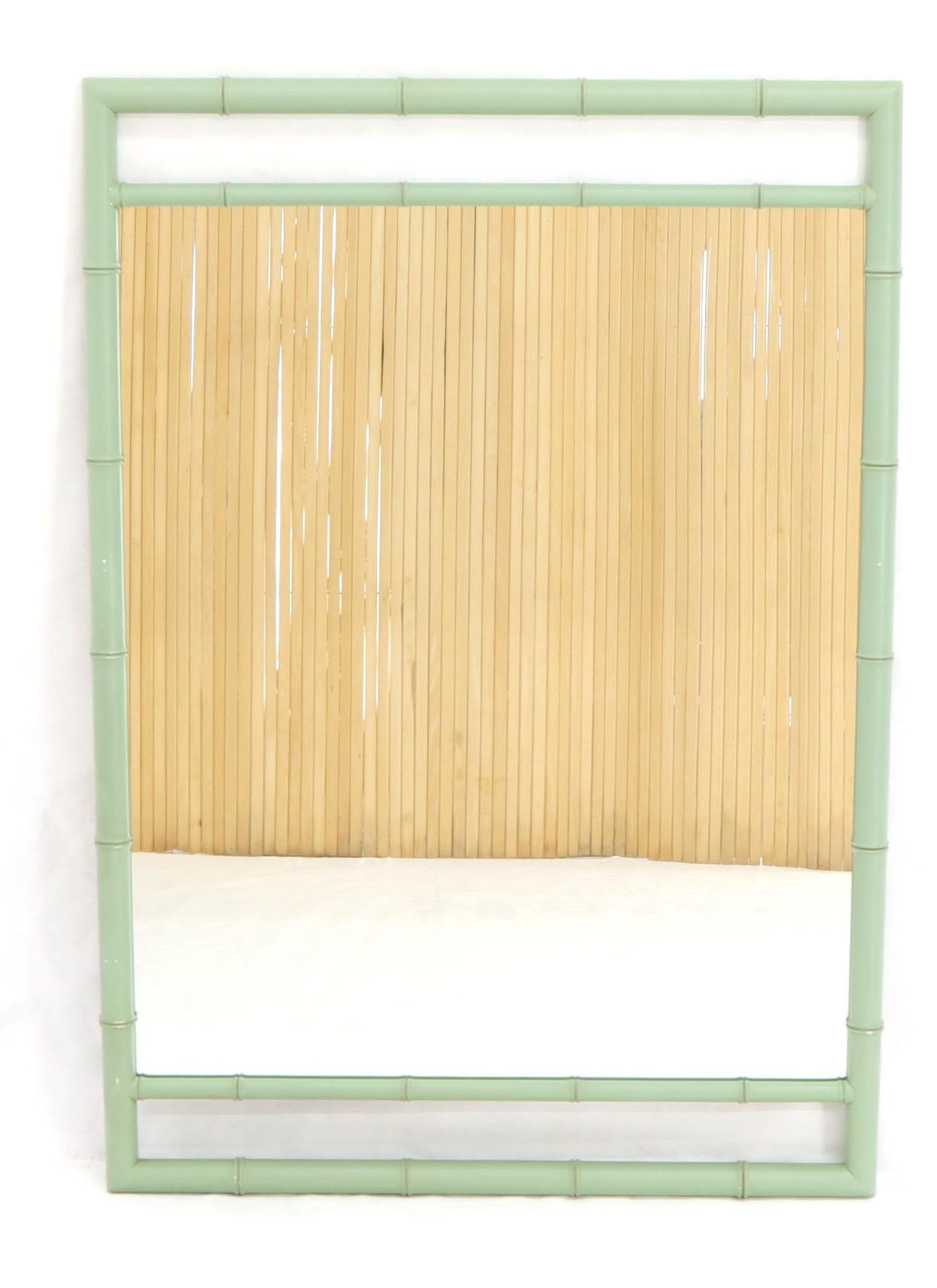 Mid-Century Modern faux bamboo mirror by Kittinger.