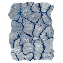 Tappeto rettangolare Oceano 360 blu di Mohebban