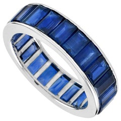 Eternity Baguette Blue Sapphire Ring