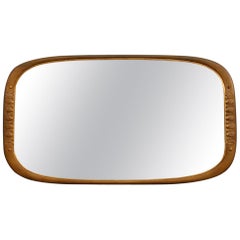 Espejo de pared rectangular estilo Borsani Escultura de oro de 24 quilates Diseño italiano