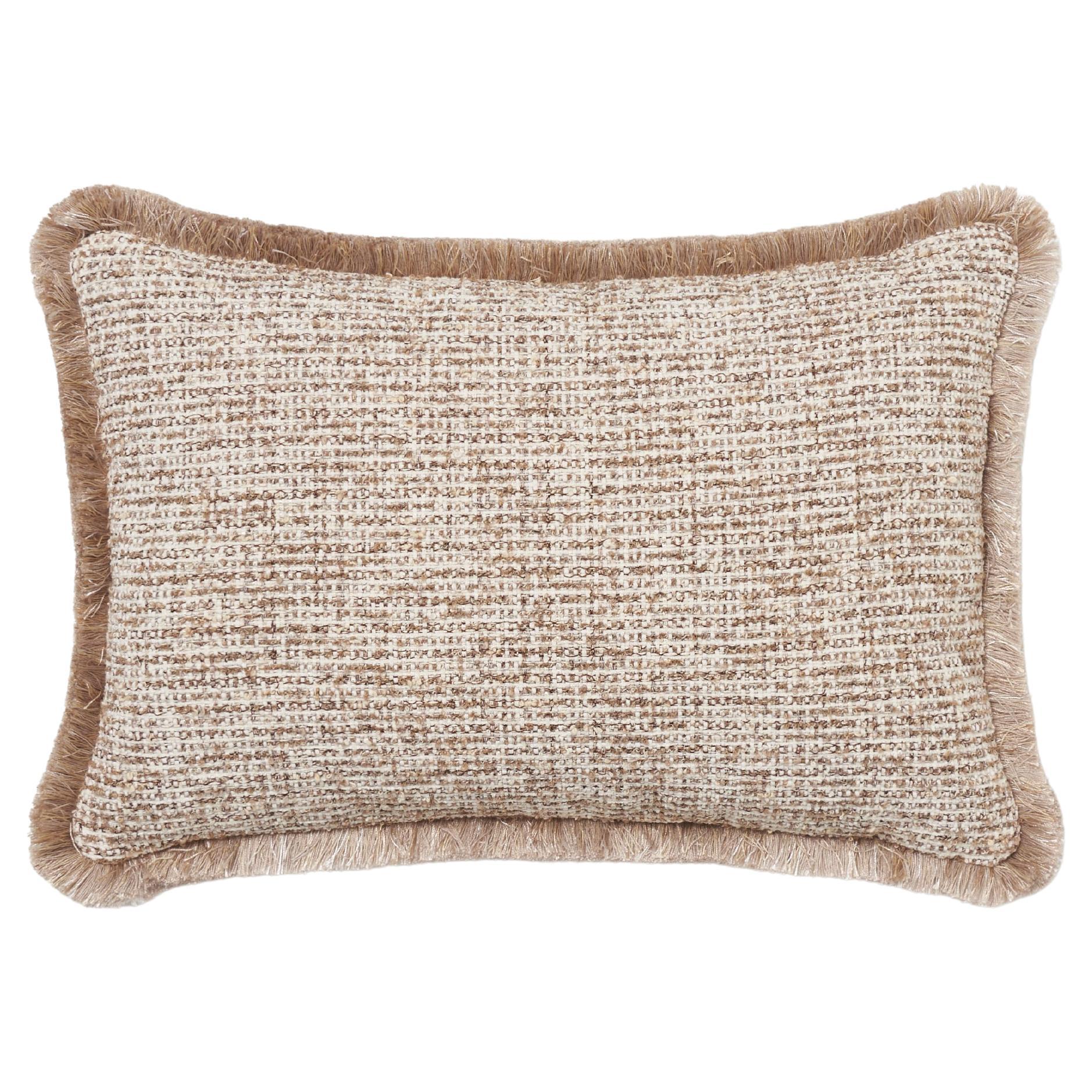 Cuscino BOUCLÉ rettangolare con frange