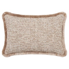 Rectangular BOUCLÉ cushion with fringe Rectangular BOUCLÉ cushion with fringe