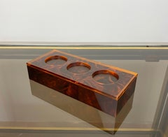 Rectangular Box Lucite Tortoise Shell Effect, Italy, 1970s