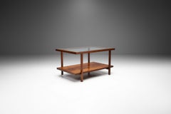 Rectangular Branco and Preto Wooden Coffee Table, Brazil, 1960s