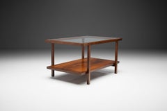 Rectangular Branco and Preto Wooden Coffee Table, Brazil, 1960s