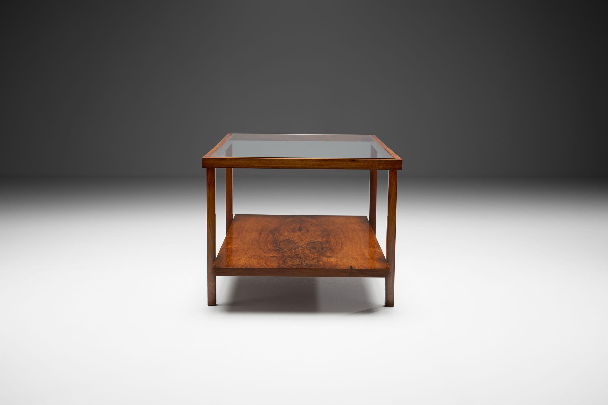 20th Century Rectangular Branco and Preto Wooden Coffee Table, Brazil, 1960s For Sale