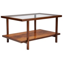 Rectangular Branco and Preto Wooden Coffee Table, Brazil, 1960s