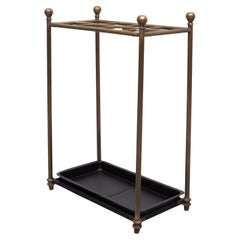 Rectangular Brass And Cast Iron Umbrella Stand. French. Circa 1900