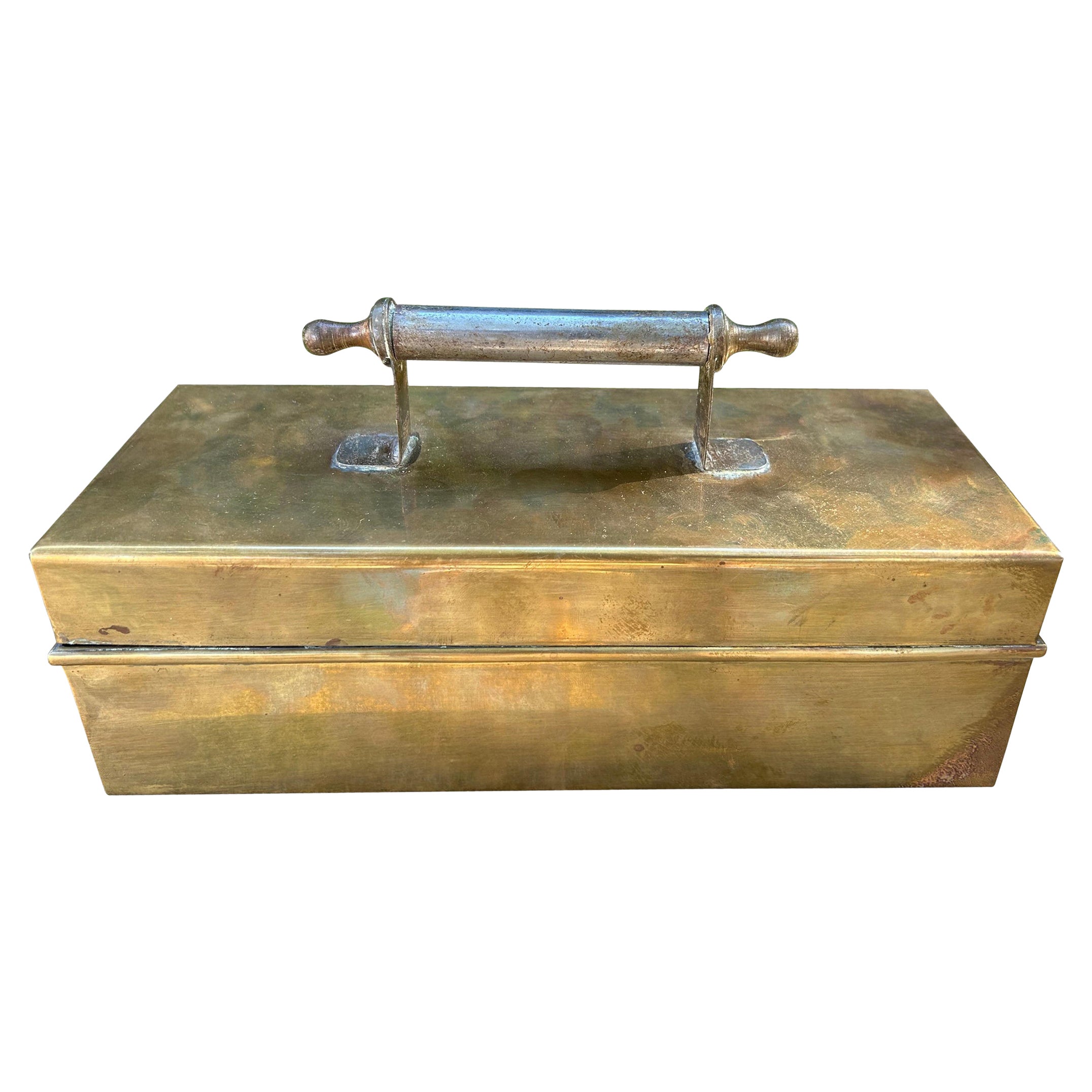 Rectangular Brass Box Signed Sarreid Spain