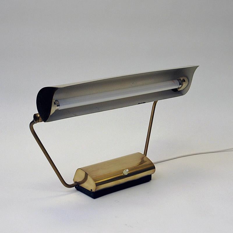 Rectangular Brass Desk Lamp Mod Ds115 by Philips AS, Norway, 1950s 2