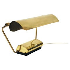 Retro Rectangular Brass Desk Lamp Mod Ds115 by Philips AS, Norway, 1950s