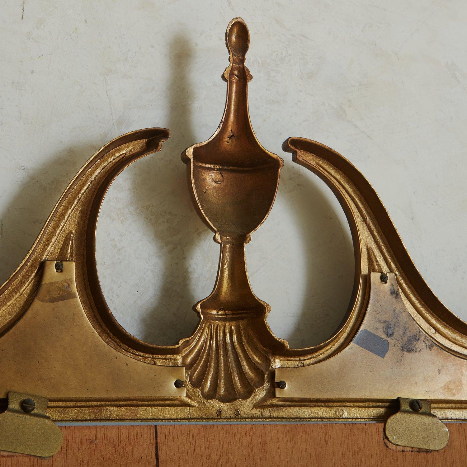 Rectangular Brass Frame Empire Mirror, France, 20th Century 7