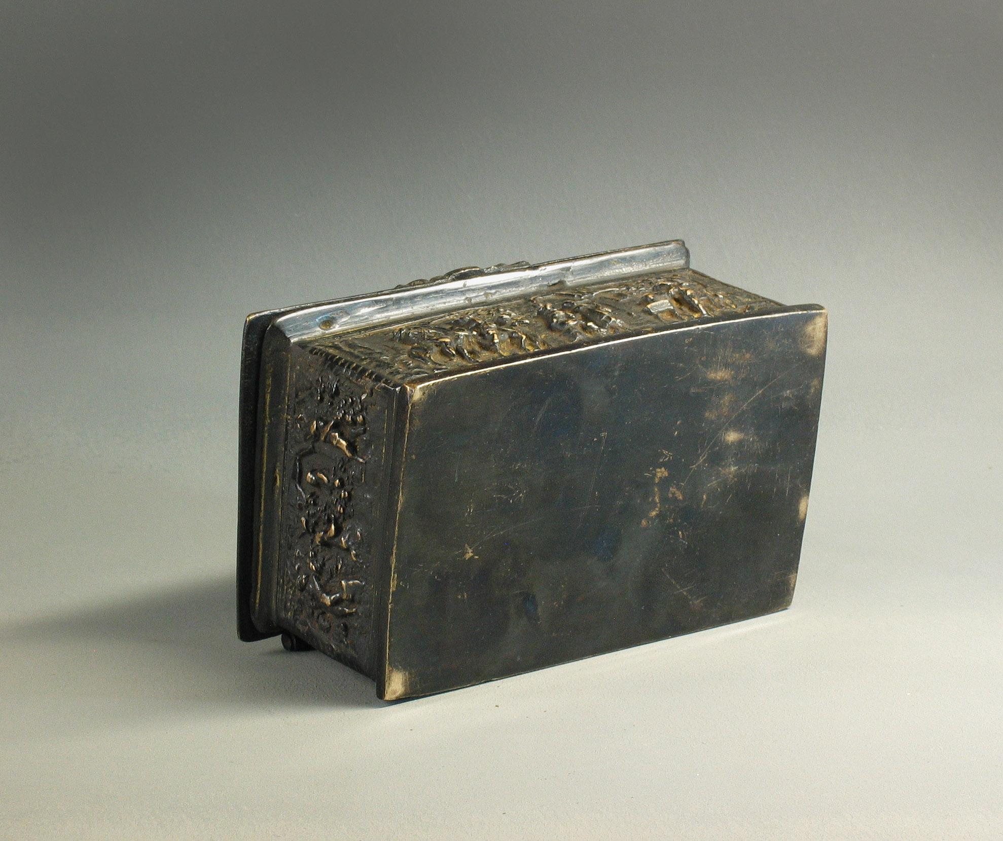 Rectangular Bronze Casket, French, 19th Century 3