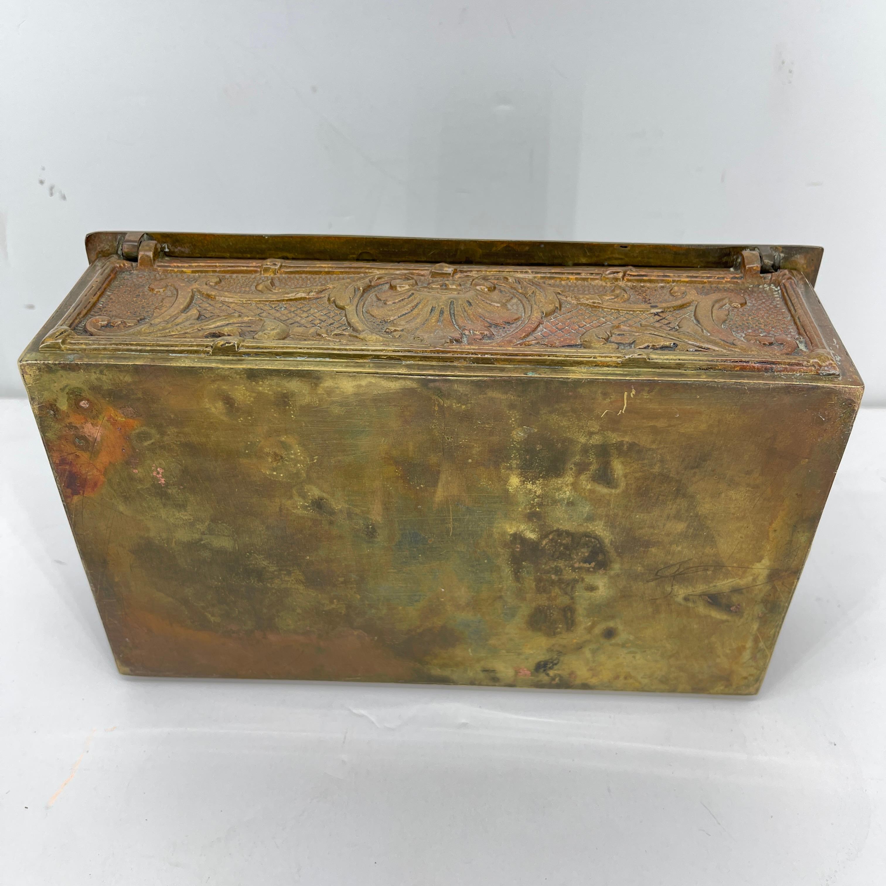Rectangular Bronze Vanity Jewelry Box, Belgium, circa 1920-1930's 12